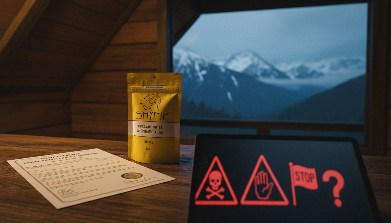 Split comparison showing genuine COA document alongside red flag warning symbols in modern office setting